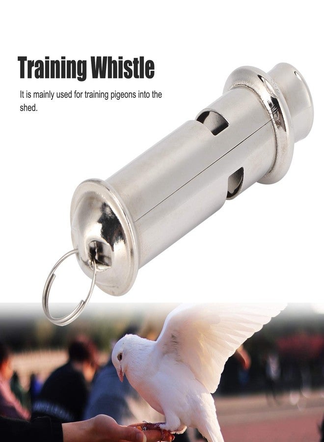 LZKW Pigeons Whistle, Silver Training Whistle, with Lanyard Mini Portable Anti‑ for Pigeons for Young Pigeons for Bird for Homing Pigeon - Image 3